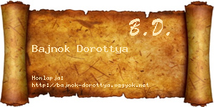 Bajnok Dorottya névjegykártya